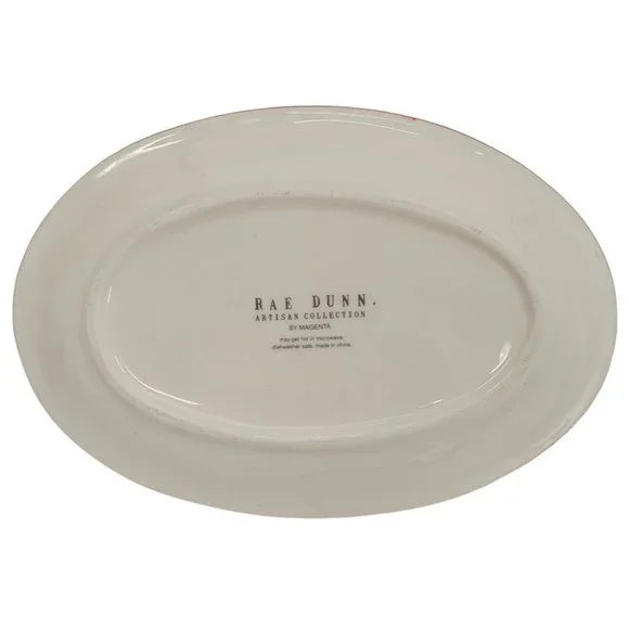 Rae Dunn by Magenta saint nicholas. Oval Plate for Appetizers Cookies - Picture 2 of 5